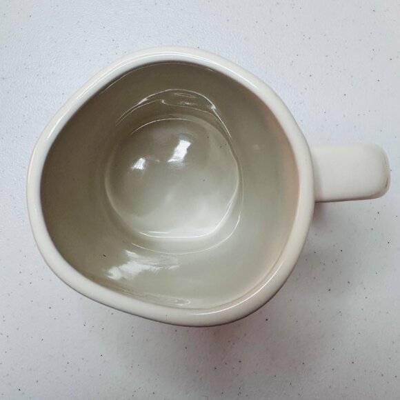 Rae Dunn "FOMO" Ceramic Coffee Mug White Black Text Elongated letters mug - Picture 8 of 8